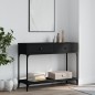 vidaXL Tavolino Consolle Nero 100x34,5x75 cm in Legno Multistrato vidaXL Tavolino Consolle Nero 100x34,5x75 cm in Legno Multistrato
