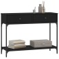vidaXL Tavolino Consolle Nero 100x34,5x75 cm in Legno Multistrato vidaXL Tavolino Consolle Nero 100x34,5x75 cm in Legno Multistrato