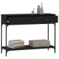 vidaXL Tavolino Consolle Nero 100x34,5x75 cm in Legno Multistrato vidaXL Tavolino Consolle Nero 100x34,5x75 cm in Legno Multistrato