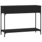 vidaXL Tavolino Consolle Nero 100x34,5x75 cm in Legno Multistrato vidaXL Tavolino Consolle Nero 100x34,5x75 cm in Legno Multistrato