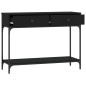 vidaXL Tavolino Consolle Nero 100x34,5x75 cm in Legno Multistrato vidaXL Tavolino Consolle Nero 100x34,5x75 cm in Legno Multistrato