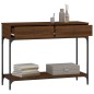 vidaXL Tavolo Consolle Rovere Marrone 100x34,5x75 cm Legno Multistrato vidaXL Tavolo Consolle Rovere Marrone 100x34,5x75 cm Legno Multistrato