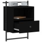 vidaXL Comodino a Muro Nero 40x30x61 cm Legno Multistrato