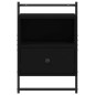 vidaXL Comodino a Muro Nero 40x30x61 cm Legno Multistrato