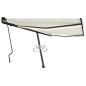 Tenda da Sole Retrattile Manuale con LED 400x300 cm Crema Tenda da Sole Retrattile Manuale con LED 400x300 cm Crema