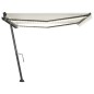 Tenda da Sole Retrattile Manuale con LED 400x300 cm Crema Tenda da Sole Retrattile Manuale con LED 400x300 cm Crema