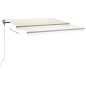 Tenda da Sole Retrattile Manuale con LED 400x300 cm Crema Tenda da Sole Retrattile Manuale con LED 400x300 cm Crema