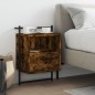 vidaXL Comodino a Muro Rovere Fumo 40x30x61 cm Legno Multistrato