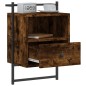 vidaXL Comodino a Muro Rovere Fumo 40x30x61 cm Legno Multistrato