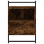 vidaXL Comodino a Muro Rovere Fumo 40x30x61 cm Legno Multistrato