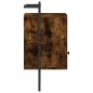 vidaXL Comodino a Muro Rovere Fumo 40x30x61 cm Legno Multistrato