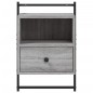 vidaXL Comodino a Muro Grigio Sonoma 40x30x61 cm Legno Multistrato