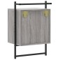 vidaXL Comodino a Muro Grigio Sonoma 40x30x61 cm Legno Multistrato