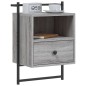 vidaXL Comodini a Muro 2 pz Grigio Sonoma 40x30x61cm Legno Multistrato vidaXL Comodini a Muro 2 pz Grigio Sonoma 40x30x61cm Legno Multistrato