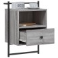 vidaXL Comodini a Muro 2 pz Grigio Sonoma 40x30x61cm Legno Multistrato vidaXL Comodini a Muro 2 pz Grigio Sonoma 40x30x61cm Legno Multistrato