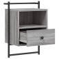 vidaXL Comodini a Muro 2 pz Grigio Sonoma 40x30x61cm Legno Multistrato vidaXL Comodini a Muro 2 pz Grigio Sonoma 40x30x61cm Legno Multistrato