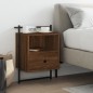 vidaXL Comodino a Muro Rovere Marrone 40x30x61 cm Legno Multistrato vidaXL Comodino a Muro Rovere Marrone 40x30x61 cm Legno Multistrato