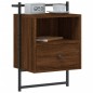 vidaXL Comodino a Muro Rovere Marrone 40x30x61 cm Legno Multistrato vidaXL Comodino a Muro Rovere Marrone 40x30x61 cm Legno Multistrato