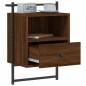 vidaXL Comodino a Muro Rovere Marrone 40x30x61 cm Legno Multistrato vidaXL Comodino a Muro Rovere Marrone 40x30x61 cm Legno Multistrato