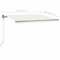 Tenda da Sole Retrattile Manuale con LED 400x300 cm Crema Tenda da Sole Retrattile Manuale con LED 400x300 cm Crema