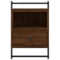 vidaXL Comodino a Muro Rovere Marrone 40x30x61 cm Legno Multistrato vidaXL Comodino a Muro Rovere Marrone 40x30x61 cm Legno Multistrato