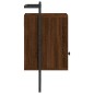 vidaXL Comodino a Muro Rovere Marrone 40x30x61 cm Legno Multistrato vidaXL Comodino a Muro Rovere Marrone 40x30x61 cm Legno Multistrato