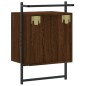 vidaXL Comodino a Muro Rovere Marrone 40x30x61 cm Legno Multistrato vidaXL Comodino a Muro Rovere Marrone 40x30x61 cm Legno Multistrato