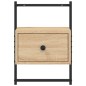 vidaXL Comodino a Muro Rovere Sonoma 35x30x51 cm Legno Multistrato vidaXL Comodino a Muro Rovere Sonoma 35x30x51 cm Legno Multistrato