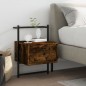 vidaXL Comodino a Muro Rovere Fumo 35x30x51 cm Legno Multistrato vidaXL Comodino a Muro Rovere Fumo 35x30x51 cm Legno Multistrato
