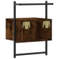 vidaXL Comodino a Muro Rovere Fumo 35x30x51 cm Legno Multistrato vidaXL Comodino a Muro Rovere Fumo 35x30x51 cm Legno Multistrato