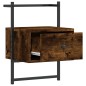 vidaXL Comodino a Muro Rovere Fumo 35x30x51 cm Legno Multistrato vidaXL Comodino a Muro Rovere Fumo 35x30x51 cm Legno Multistrato