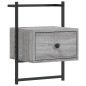 vidaXL Comodino a Muro Grigio Sonoma 35x30x51 cm Legno Multistrato vidaXL Comodino a Muro Grigio Sonoma 35x30x51 cm Legno Multistrato