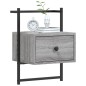 vidaXL Comodini a Muro 2 pz Grigio Sonoma 35x30x51cm Legno Multistrato
