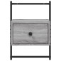 vidaXL Comodini a Muro 2 pz Grigio Sonoma 35x30x51cm Legno Multistrato