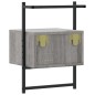 vidaXL Comodini a Muro 2 pz Grigio Sonoma 35x30x51cm Legno Multistrato