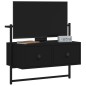 vidaXL Mobile TV a Muro Nero 60,5x30x51 cm in Legno Multistrato vidaXL Mobile TV a Muro Nero 60,5x30x51 cm in Legno Multistrato
