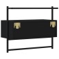 vidaXL Mobile TV a Muro Nero 60,5x30x51 cm in Legno Multistrato vidaXL Mobile TV a Muro Nero 60,5x30x51 cm in Legno Multistrato