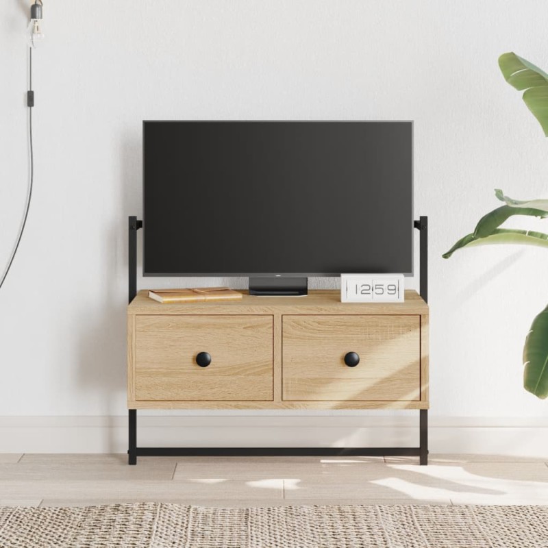 vidaXL Mobile TV a Muro Rovere Sonoma 60,5x30x51 cm Legno Multistrato vidaXL Mobile TV a Muro Rovere Sonoma 60,5x30x51 cm Legno Multistrato