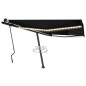 Tenda da Sole Retrattile Manuale con LED 400x300 cm Antracite Tenda da Sole Retrattile Manuale con LED 400x300 cm Antracite