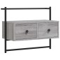 vidaXL Mobile TV a Muro Grigio Sonoma 60,5x30x51 cm Legno Multistrato vidaXL Mobile TV a Muro Grigio Sonoma 60,5x30x51 cm Legno Multistrato