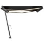 Tenda da Sole Retrattile Manuale con LED 400x300 cm Antracite Tenda da Sole Retrattile Manuale con LED 400x300 cm Antracite