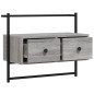 vidaXL Mobile TV a Muro Grigio Sonoma 60,5x30x51 cm Legno Multistrato vidaXL Mobile TV a Muro Grigio Sonoma 60,5x30x51 cm Legno Multistrato