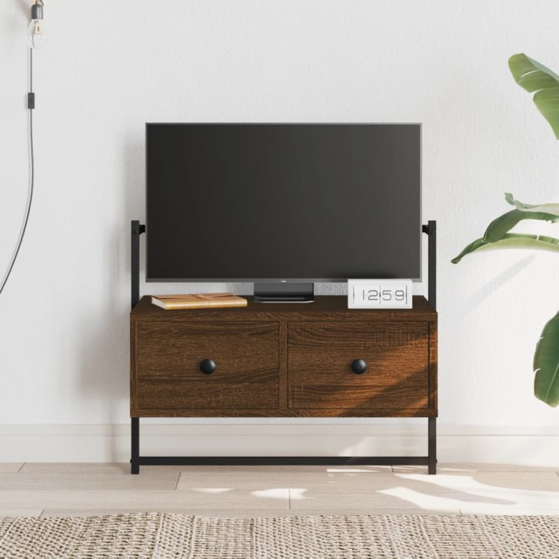 vidaXL Mobile TV a Muro Rovere Marrone 60,5x30x51 cm Legno Multistrato