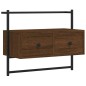 vidaXL Mobile TV a Muro Rovere Marrone 60,5x30x51 cm Legno Multistrato
