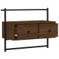 vidaXL Mobile TV a Muro Rovere Marrone 60,5x30x51 cm Legno Multistrato