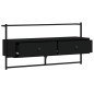 vidaXL Mobile TV a Muro Nero 100,5x30x51 cm in Legno Multistrato