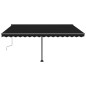 Tenda da Sole Retrattile Manuale con LED 400x300 cm Antracite Tenda da Sole Retrattile Manuale con LED 400x300 cm Antracite