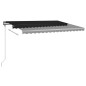 Tenda da Sole Retrattile Manuale con LED 400x300 cm Antracite Tenda da Sole Retrattile Manuale con LED 400x300 cm Antracite