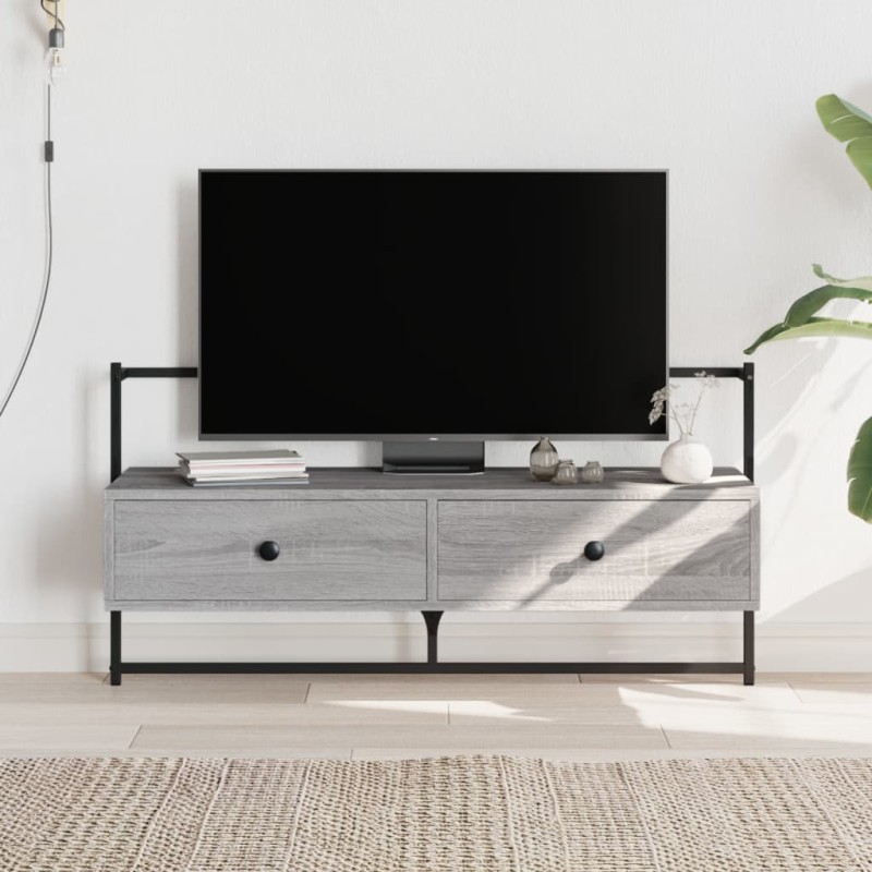 vidaXL Mobile TV a Muro Grigio Sonoma 100,5x30x51 cm Legno Multistrato vidaXL Mobile TV a Muro Grigio Sonoma 100,5x30x51 cm Legno Multistrato