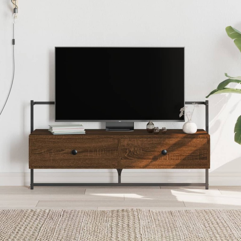 vidaXL Mobile TV a Muro Rovere Marrone 100,5x30x51cm Legno Multistrato vidaXL Mobile TV a Muro Rovere Marrone 100,5x30x51cm Legno Multistrato